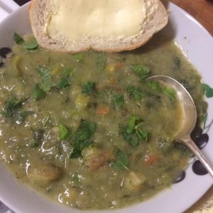 leek and potato soup with fresh mint - veg bag meals - midorigreen.co.uk